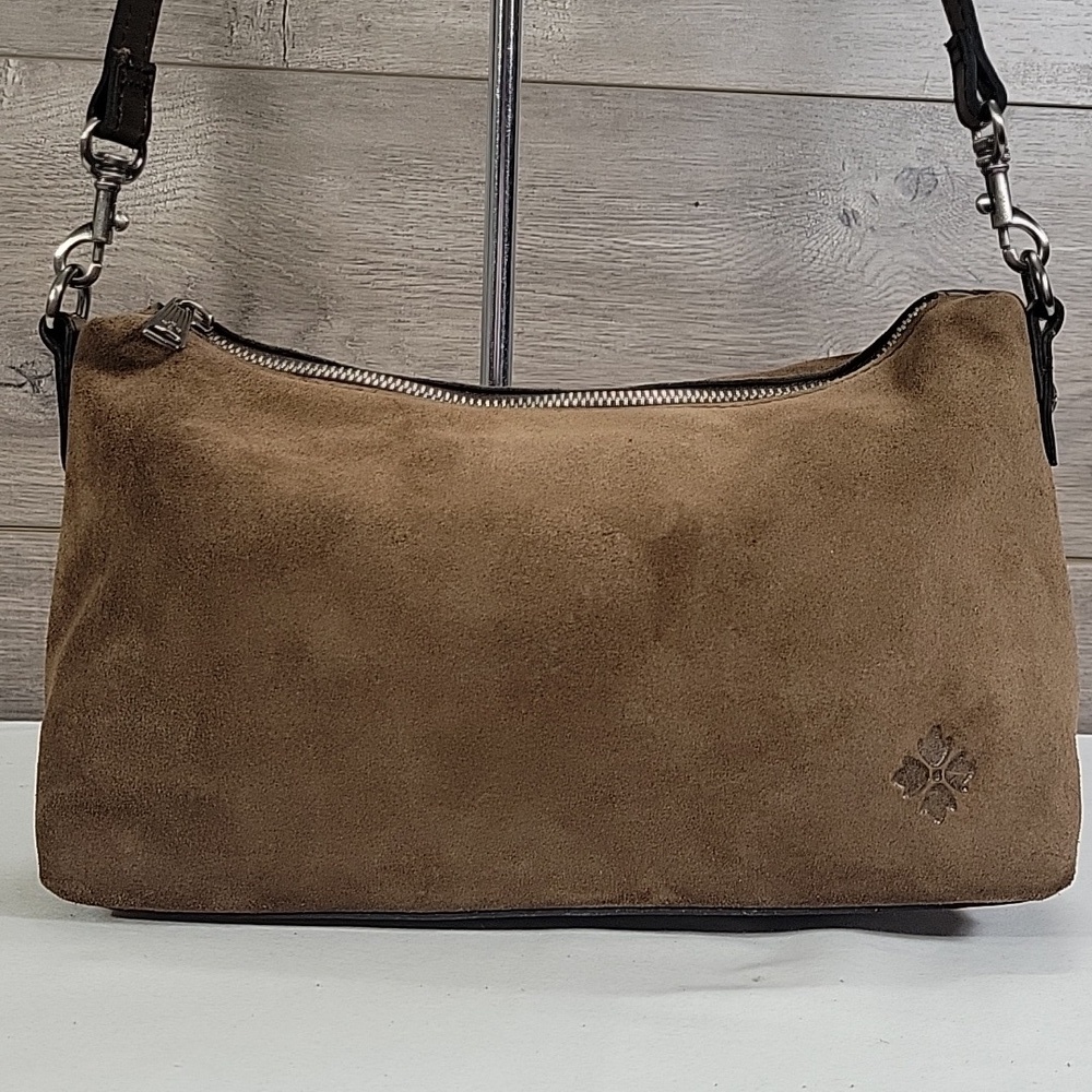 Patricia Nash Brown Suede Leather Crossbody Shoulder Bag - Picture 2 of 14